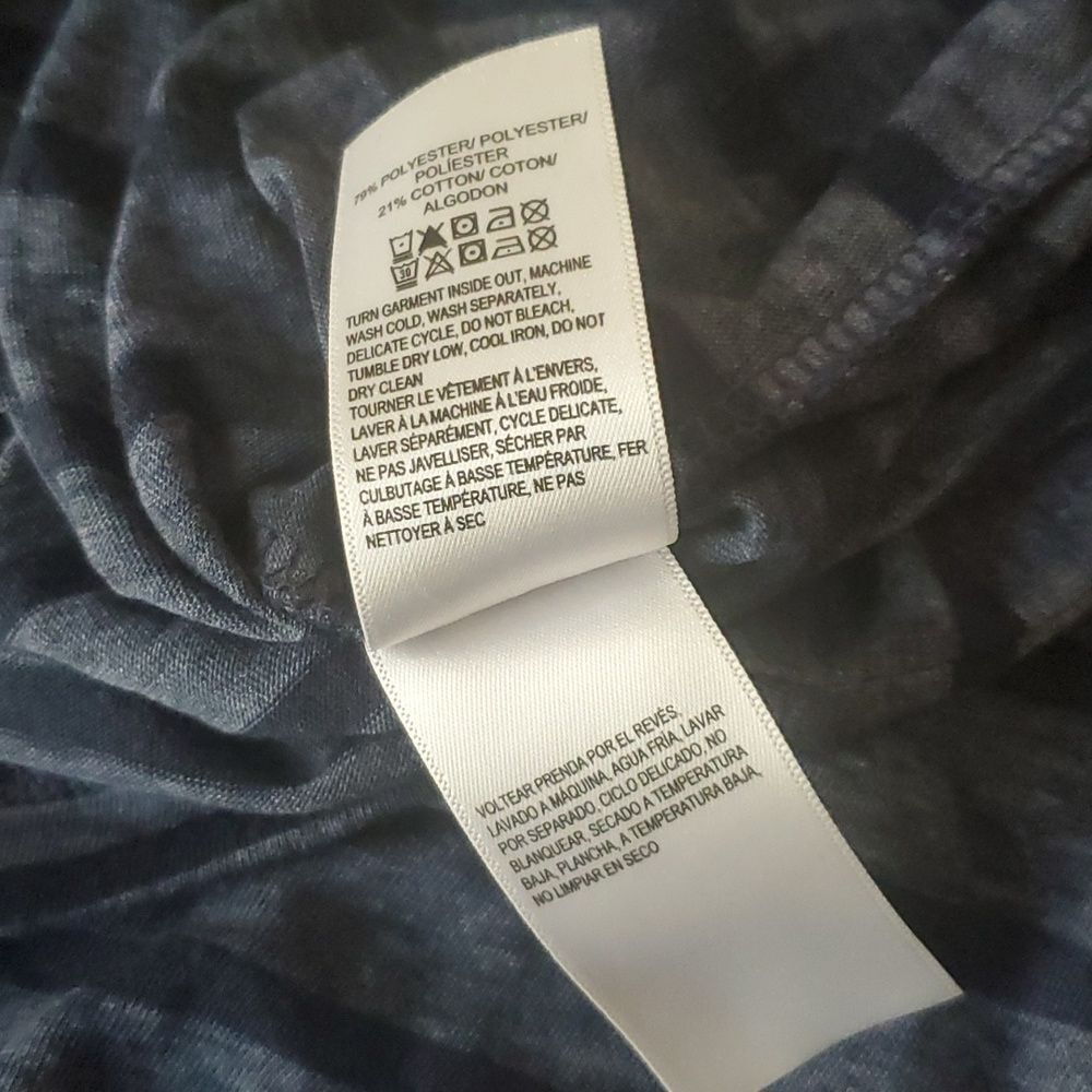 NWT Lucky Brand Venice Burnout, Black/Grey Striped, M, w/pocket - Picture 14 of 14